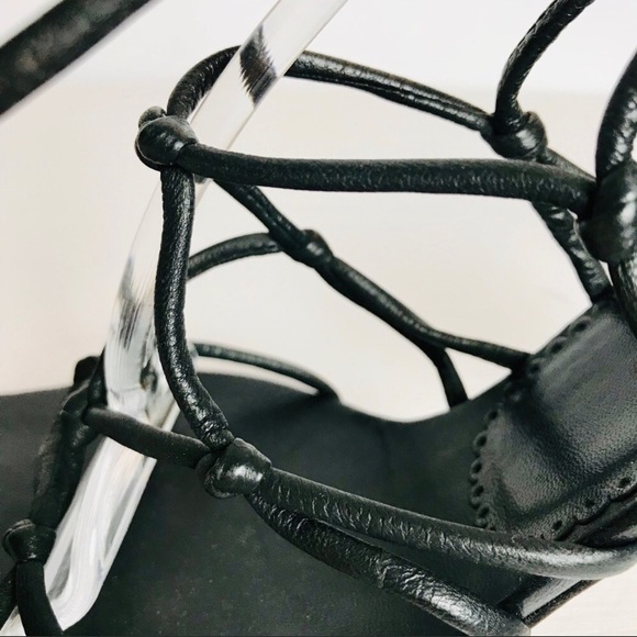 🎀 RARE Prada Leather Lace Up Heels - Picture 3 of 8